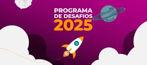 Imagem de um foguete viajando pelo espaço